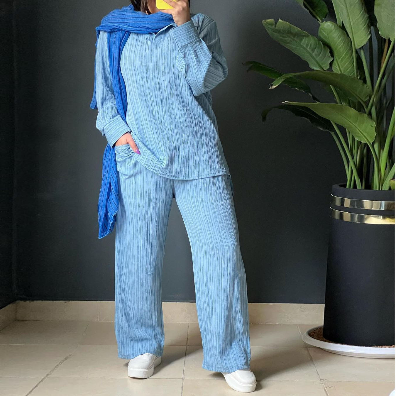 Damen Lässiges Strick-Set mit weitem Schnitt R&B
