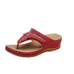 Damen Bequeme Schmuck-Sandalen mit Zehensteg R&B