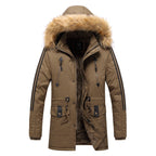Herren Winterparka mit abnehmbarem Kunstfellkragen R&B