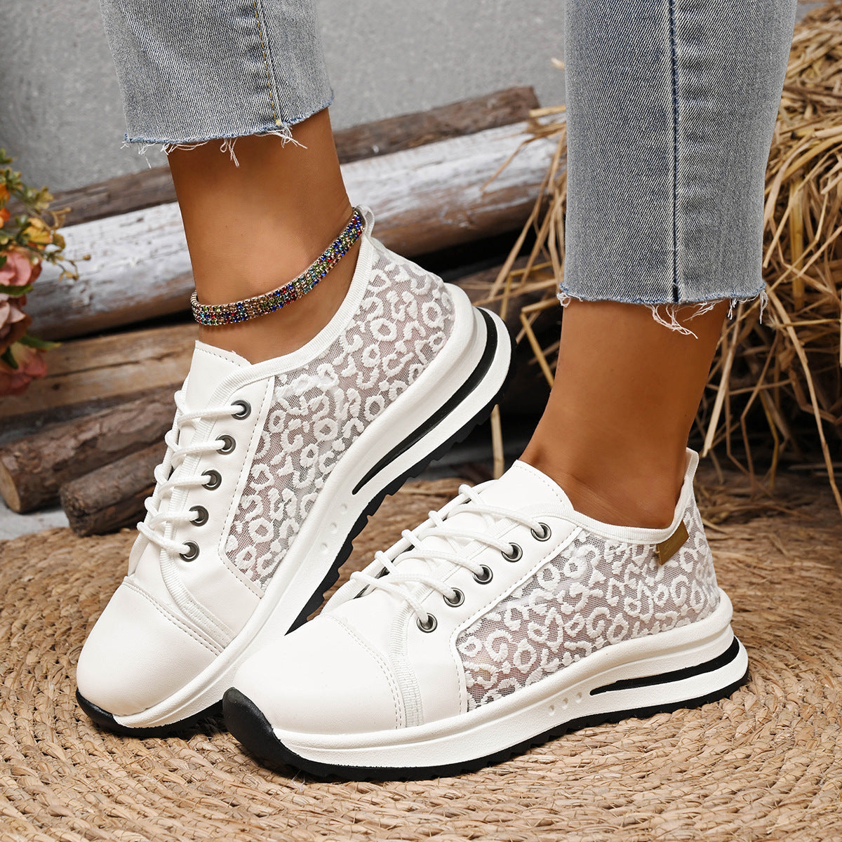 Damen Sportliche Sneakers mit luftiger Textur und rutschfester Sohle R&B