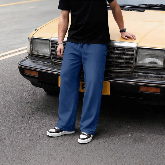 Herren Weite Jeans mit praktischen Taschen
