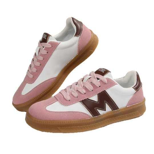 Damen Sneakers mit modischer Suede-Oberfläche und rutschfester Gummisohle R&B