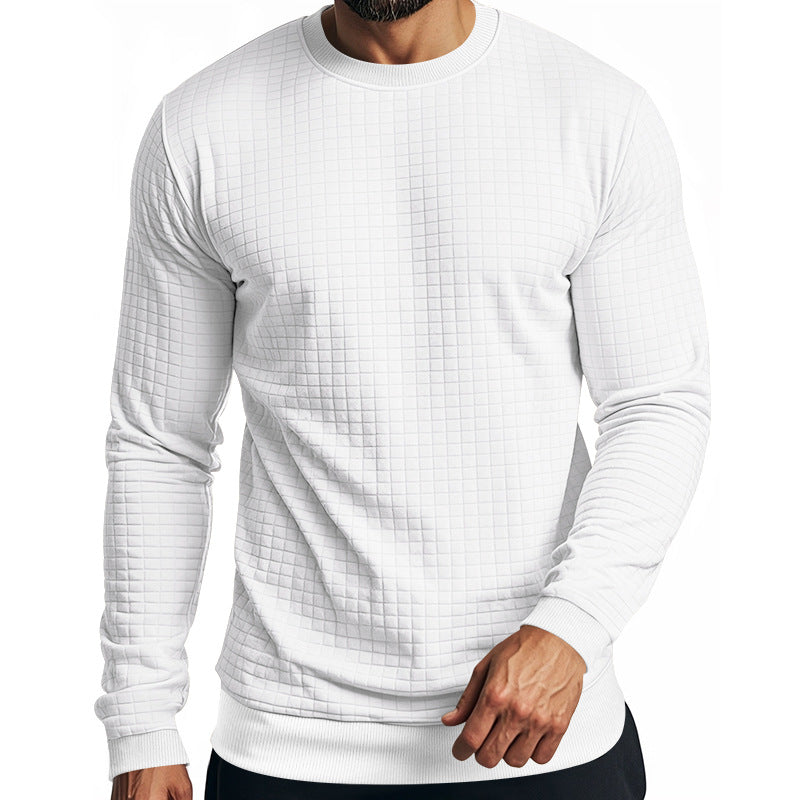 Herren Langarm-Sweatshirt mit strukturiertem Design und elastischem Bund R&B