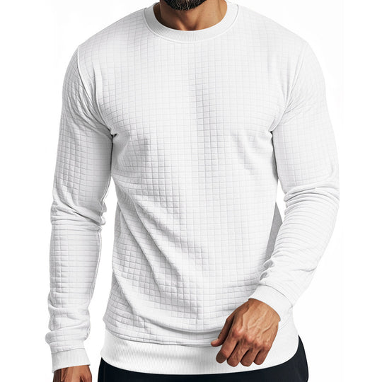 Herren Langarm-Sweatshirt mit strukturiertem Design und elastischem Bund R&B