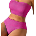 Damen Bandeau-Bikini-Set mit hochgeschnittenen Höschen R&B