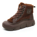Damen modische High-Top Sneakers mit kuscheligem Innenfutter R&B