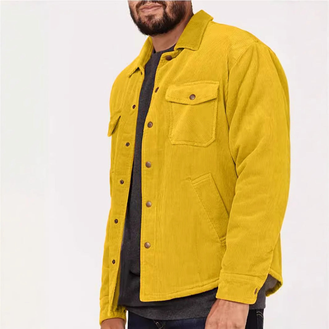 Herren Cordjacke mit praktischen Brusttaschen und weichem Innenfutter R&B