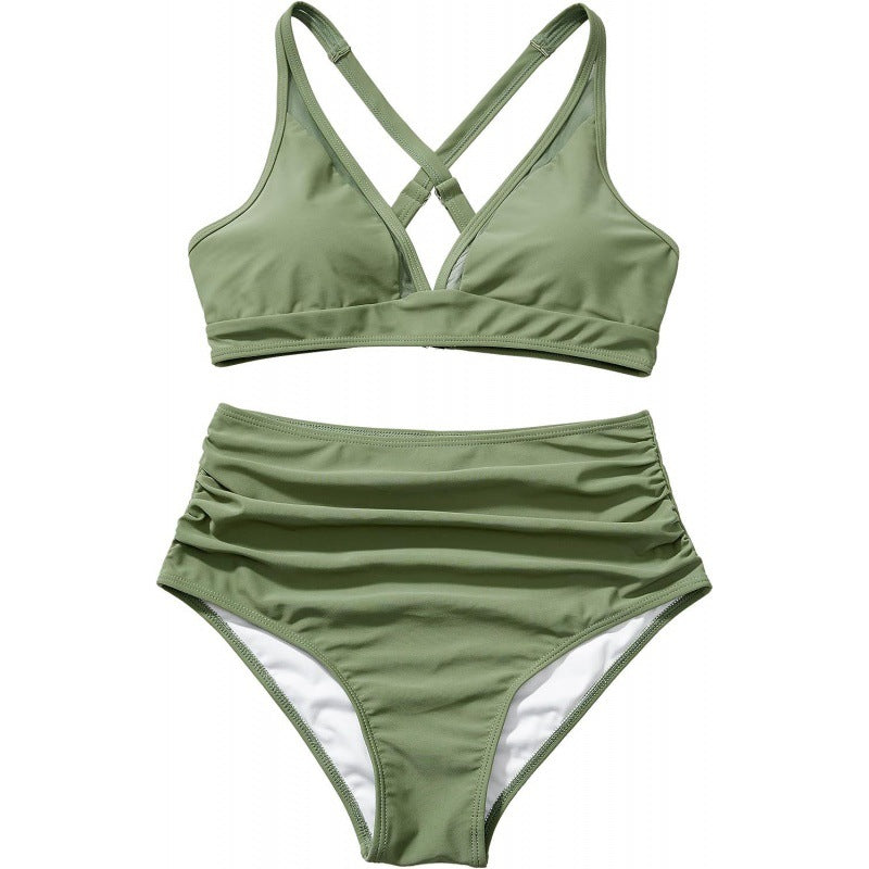 Damen Bikini-Set mit modischem Animalprint und Bicolor-Design R&B