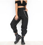 Damen Baggy-Hose mit Kettendetails und komfortablem Bund R&B