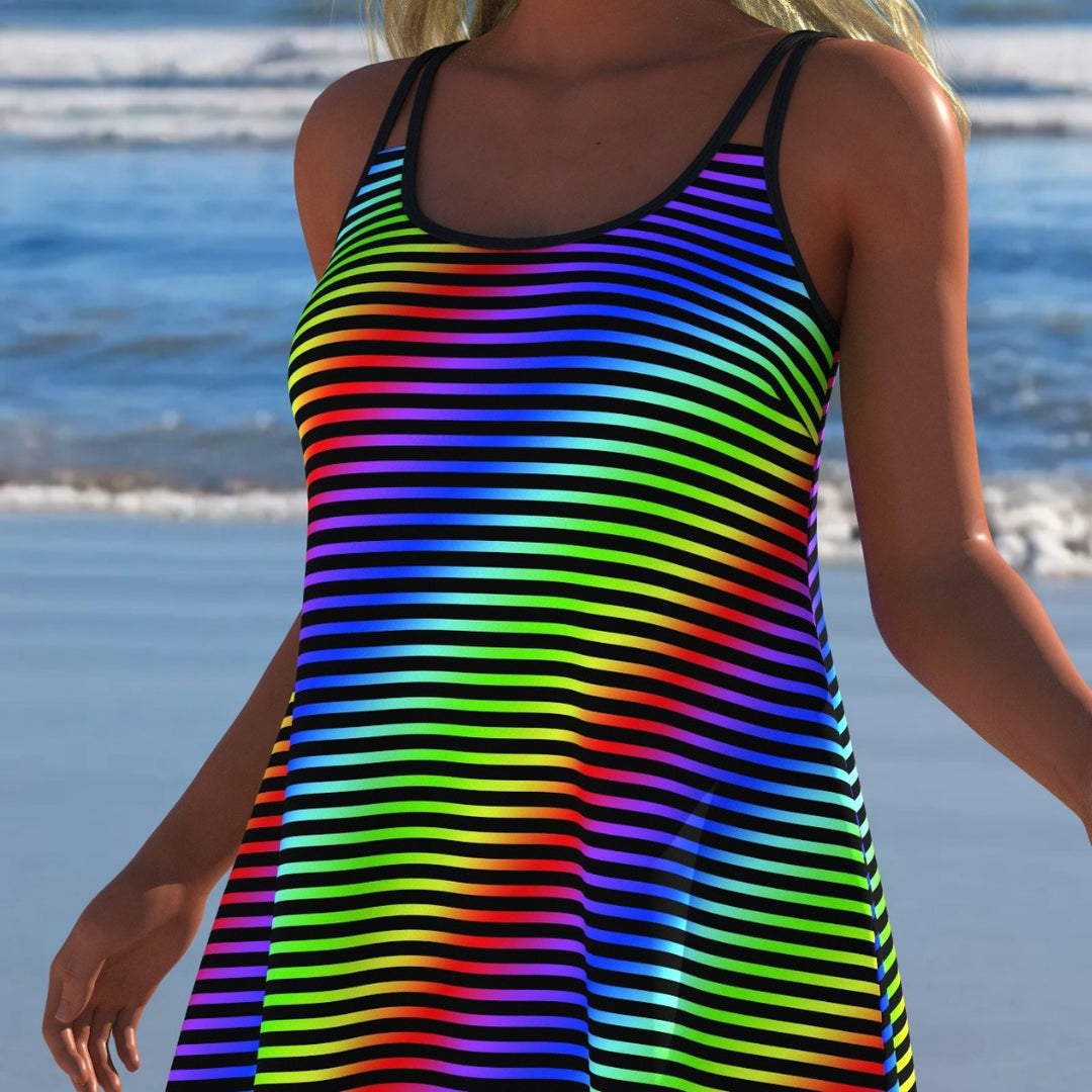 Damen Schwimmanzug mit modischem A-Linien-Schnitt und floralem Design R&B