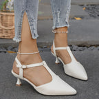 Damen Slingback-Pumps mit eleganter Spitze und komfortablem Blockabsatz R&B