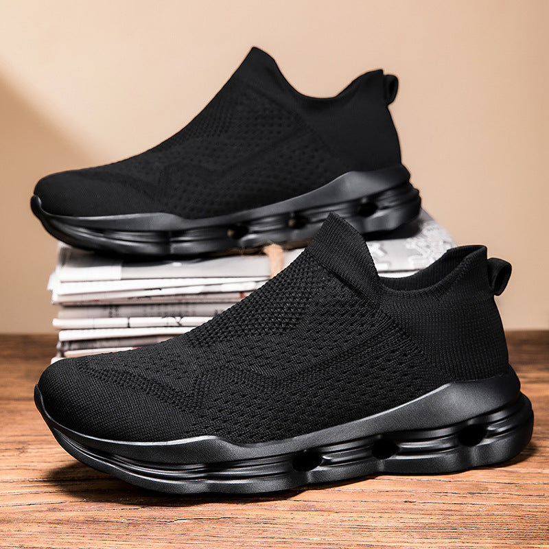 Damen Sportliche Strick-Sneaker mit atmungsaktiver Obermaterialstruktur