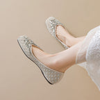 Damen Ballerinas mit funkelndem Strass und eleganter Verzierung