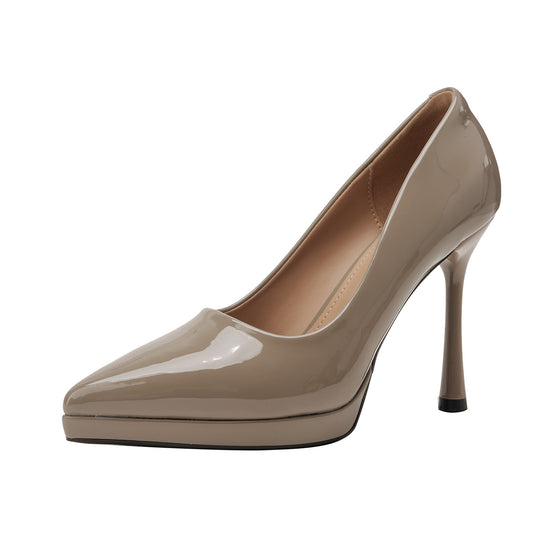 Damen stilvolle spitze High Heels mit glänzender Oberfläche R&B