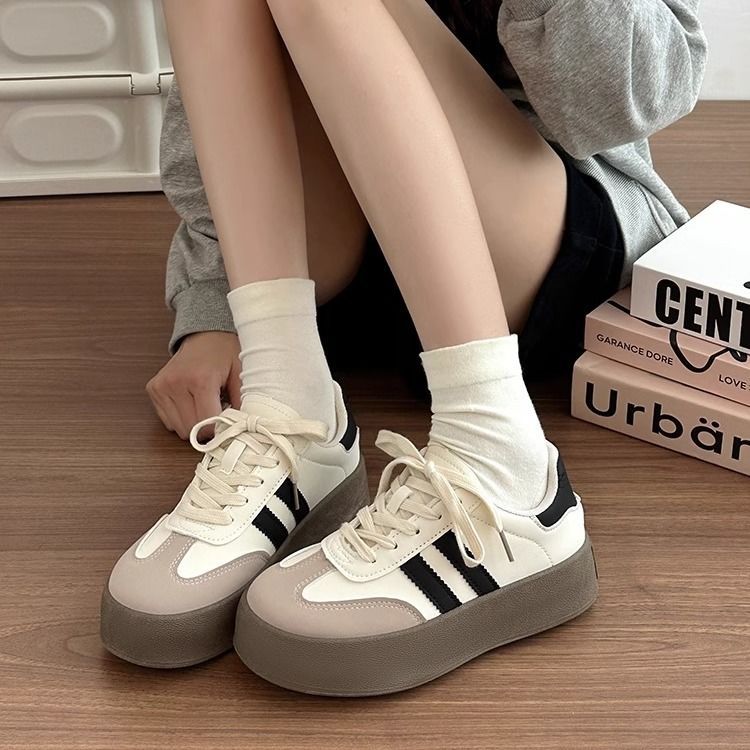 Damen Modische Freizeitsneaker mit dickem Profil