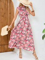 Damen Maxi Kleid mit floralem Design R&B