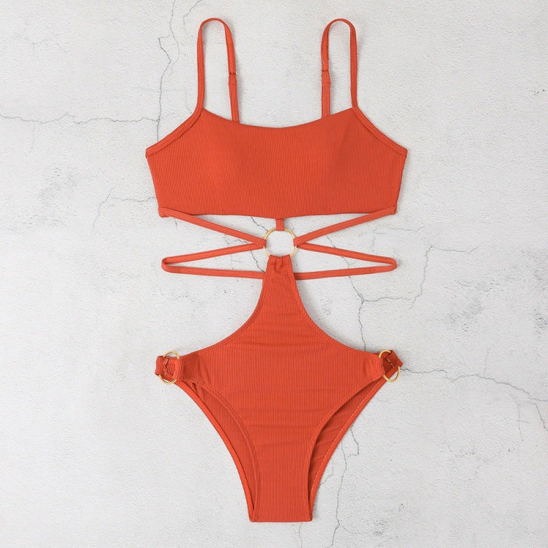 Damen Bikiniset mit stylischem Cut-Out-Design und goldenen Akzenten R&B