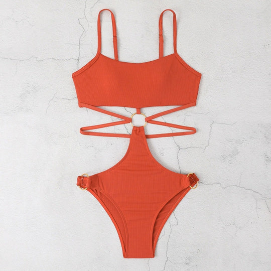 Damen Bikiniset mit stylischem Cut-Out-Design und goldenen Akzenten R&B