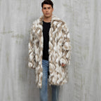 Herren Modischer Kunstpelz-Mantel mit auffälligem Tierdesign R&B