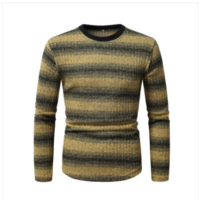Herren Langarmshirt aus strukturiertem Material mit modischem Streifenmuster R&B