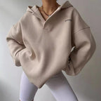 Damen oversized Kapuzenpullover mit lässigem Schnitt und sportlicher Ästhetik R&B