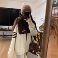 Damen Modischer Strickcardigan mit komfortablem Schnitt und kontrastierenden Details