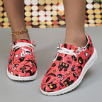 Damen Atmungsaktive Freizeitsneaker mit lustigem Halloween-Motiv R&B