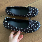 Damen Ballerinas mit raffiniertem Punktenmuster und komfortablem Innenfutter R&B