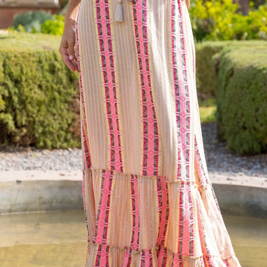 Damen Maxikleid mit fröhlichem Muster R&B