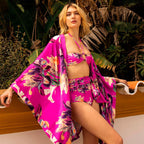 Damen Bikiniset mit floralem Design und modischem Wickelband R&B