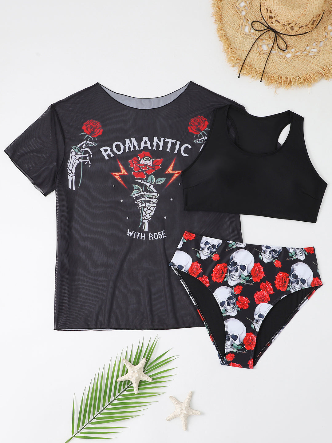 Damen Sportliches Bikini-Set mit leichtem Oberteil und modischem Design R&B