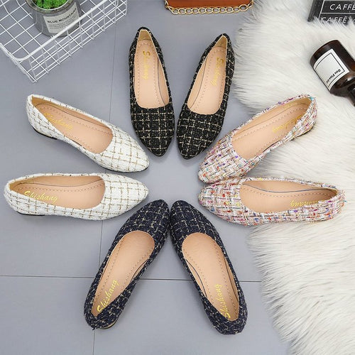Damen elegante Ballerinas mit modischem Flachabsatz und farbenfrohem Obermaterial R&B
