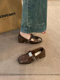 Damen Mary Jane Blockabsatzschuhe mit modischem Schnallenverschluss R&B