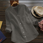 Damen Bluse mit eleganter Knopfleiste und moderner Passform R&B