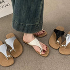 Damen Zehentrenner-Sandalen mit modischen Riemen und komfortablem Fußbett R&B