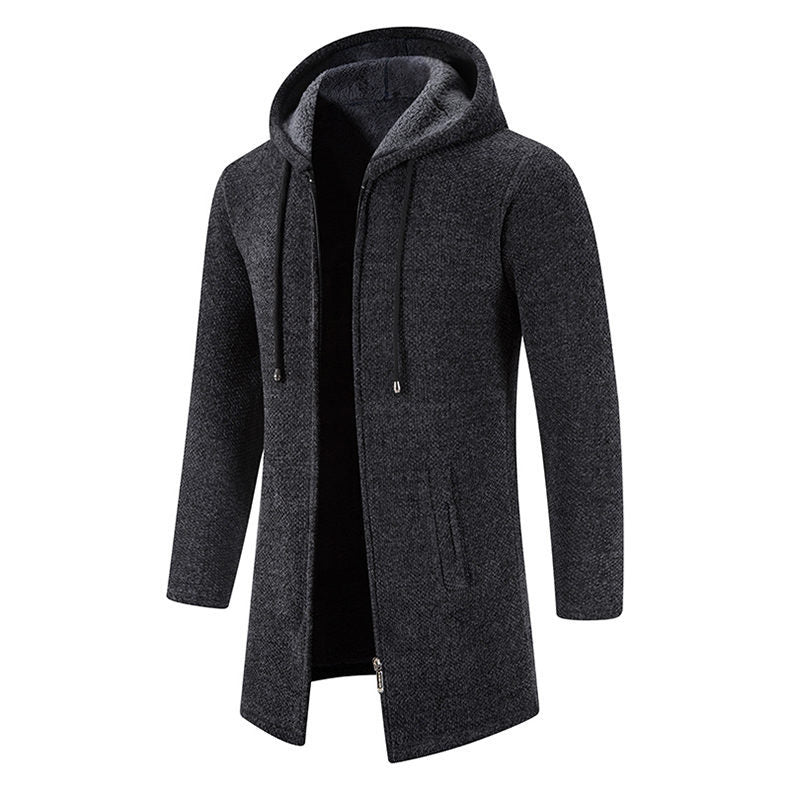 Herren modische Premium-Fleecejacke mit Kapuze und seitlichen Taschen R&B