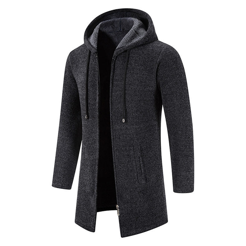 Herren modische Premium-Fleecejacke mit Kapuze und seitlichen Taschen R&B