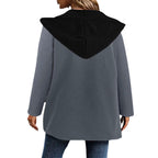 Damen lässige Kapuzenjacke mit seitlichen Taschen und modernem Schnitt R&B