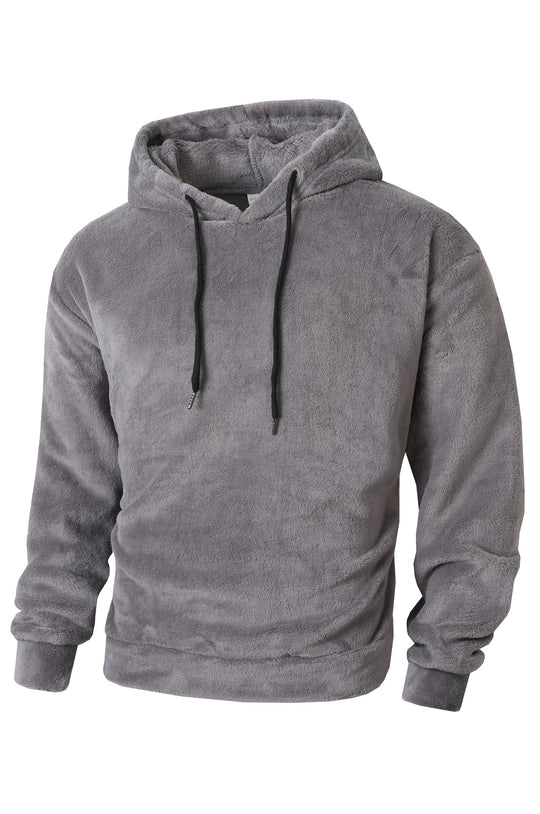 Herren Kuscheliger Fleece-Hoodie mit Kordelzug R&B