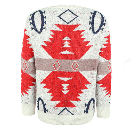 R&B | Geometrischer Strickpullover Mit Modernem Look