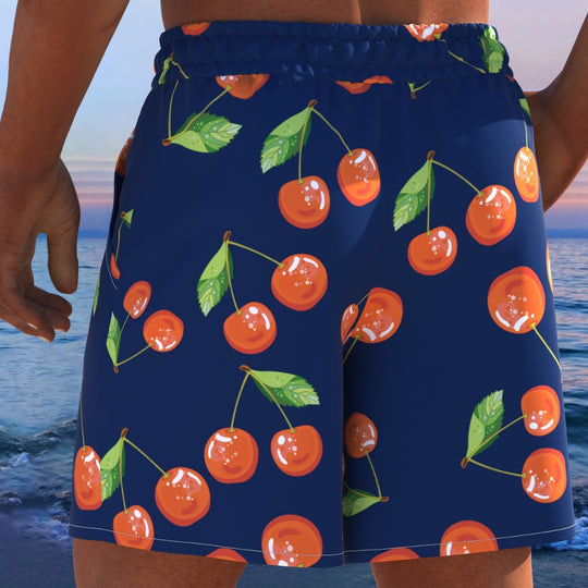 Herren Schwimmmode mit frischem Kirschdesign und bequemer Passform R&B