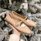 Damen Ballerinas mit eleganten Cut-Outs und modischem Dekor