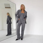 Damen Blazer mit Taillengürtel und schickem Revers R&B
