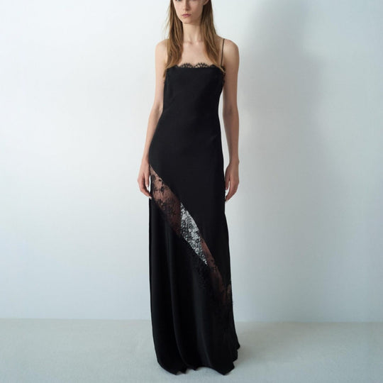 Damen Elegantes Abendkleid mit raffiniertem Spitzenbesatz R&B