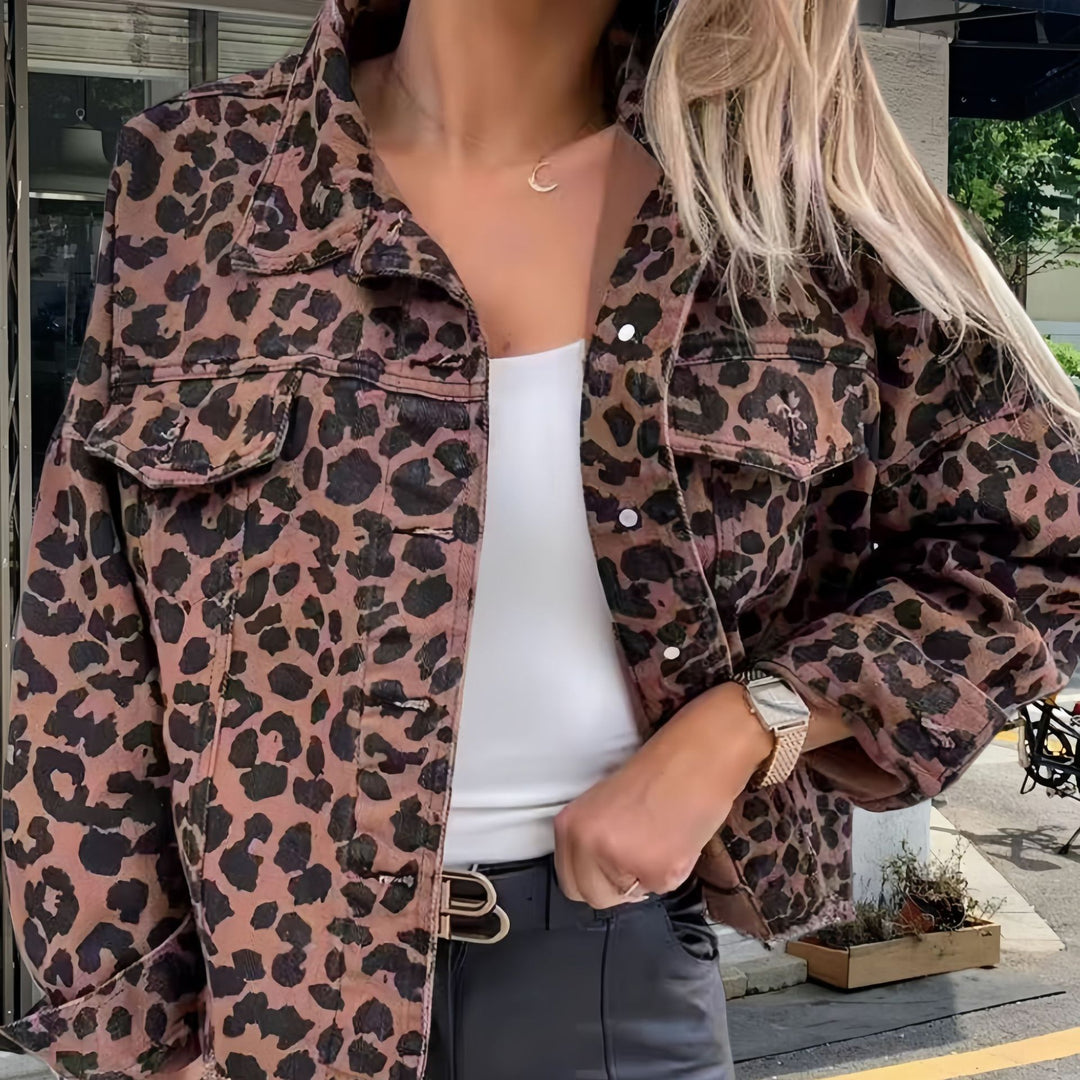 Damen Freizeitjacke im angesagten Leopardenmuster R&B