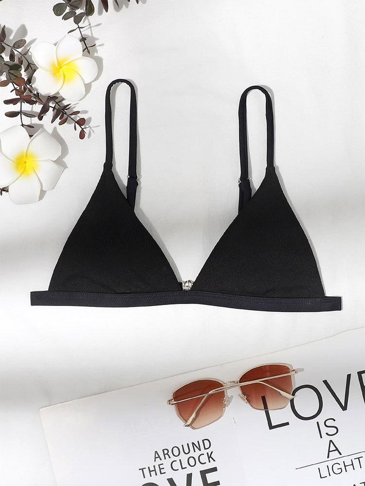 Damen Triangel-Bikini-Oberteil mit verstellbaren Trägern R&B