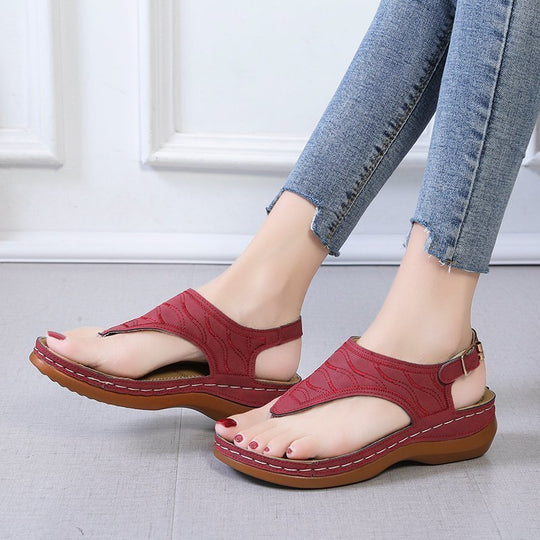 Damen Komfortable Zehensandalen mit elegantem Riemendesign und anatomischem Fußbett R&B
