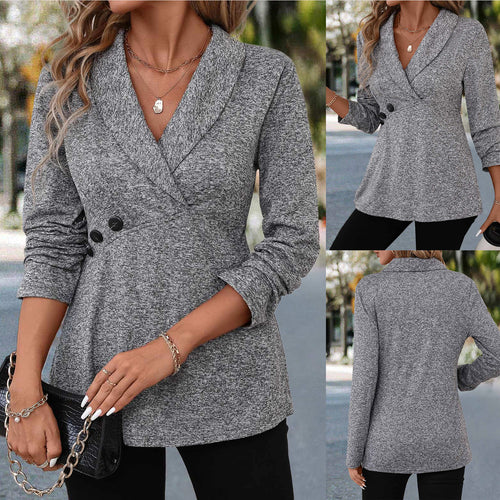 Damen Elegante und bequeme Blazerjacke mit Knopfdetails R&B