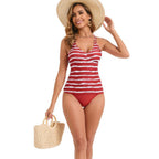 Damen Tankini-Top mit eleganten Streifendetails R&B