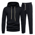 Herren Sportliches Hoodie-Set mit modischem Strukturdesign und elastischen Bündchen R&B